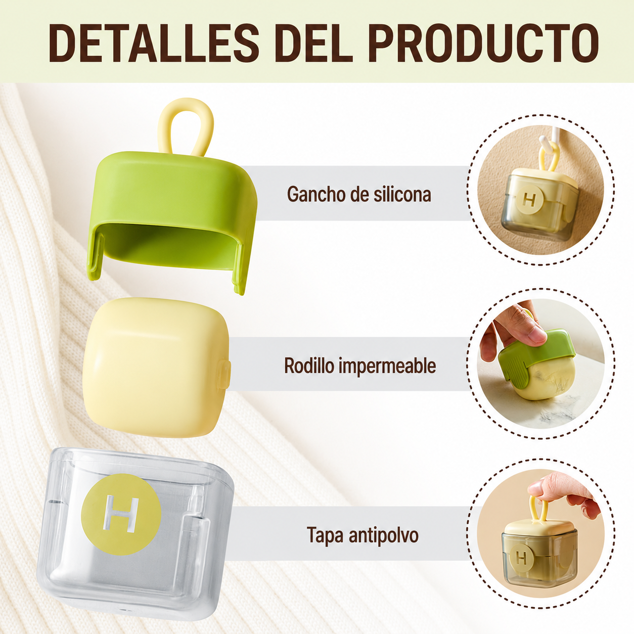 RODILLO QUITA PELUSA LAVABLE